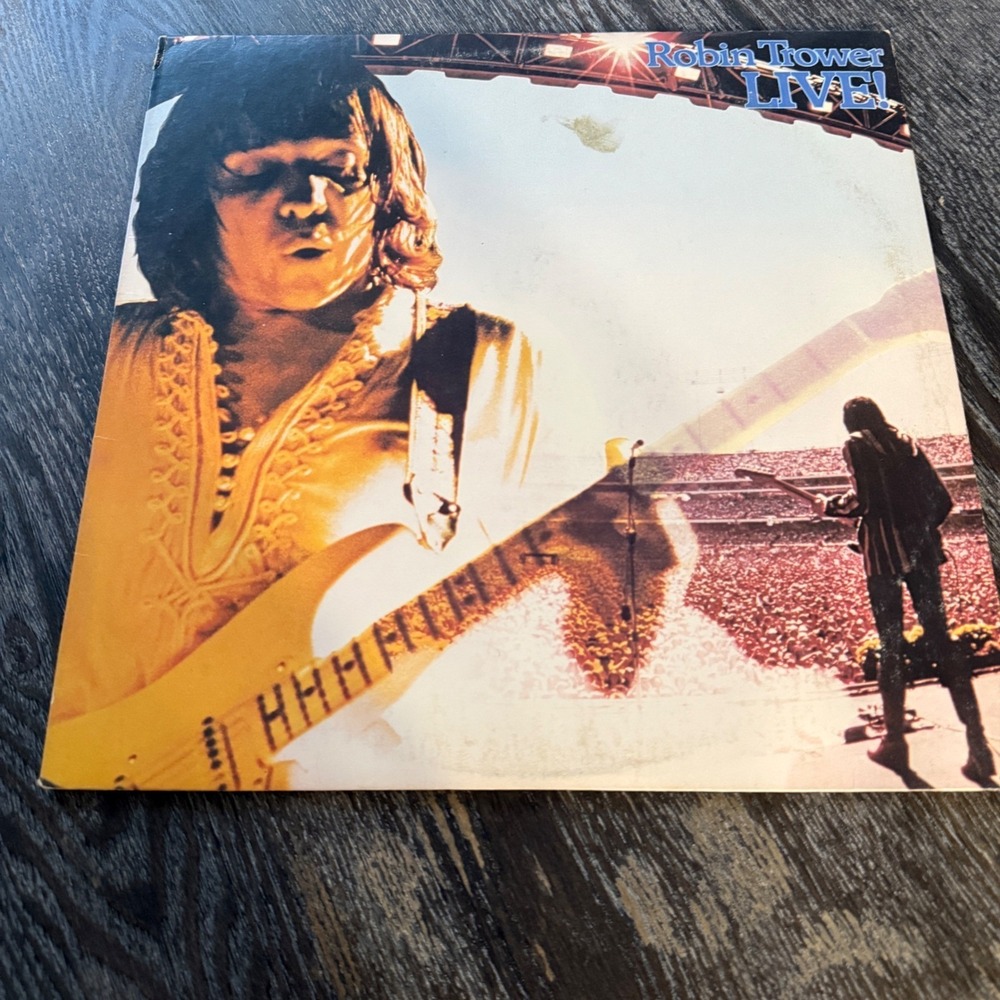 Robin Trower Live! LP 1976 Chrysalis CHR 1089 Stereo Blues Rock VG+ 70's Classic